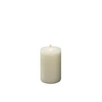 Konstsmide Echtwachskerze, 8 cm x 15 cm, Cremeweiss - Betriebsart: Batteriebetrieb - Fernbedienung: Nein - Aussenanwendung: Nein - Höhe: 15 cm - Timerfunktion: Ja - Set: Nein