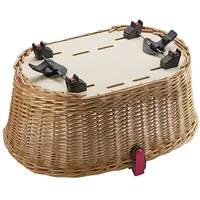 KLICKfix Doggy Basket Posteriore Cestino per biciclette 40 L Bianco, Legno