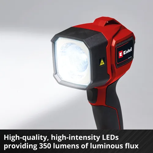 Einhell Akku-Lampe TC-CL 18/350 Li – Solo - Anwendungsbereich: Werkstatt - Leuchten Kategorie: Handleuchte - Zusätzliche Ausstattung: Keine - Leuchtmittel mitgeliefert: Ja - Leuchtmittel: LED - Schutzklasse: Keine