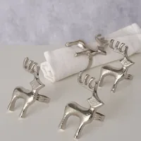 Boltze Serviettenring Rupold 4-teilig - Materialtyp: Metall - Material: Metall - Verpackungseinheit: 4 Stück - Detailfarbe: Silber - Produkttyp: Weihnachtsdeko