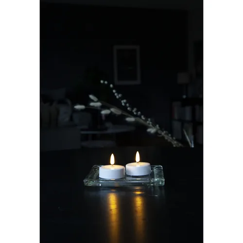 STAR TRADING LED Teelicht Flamme 5.8cm 12.063-06 weiss 2 Stück