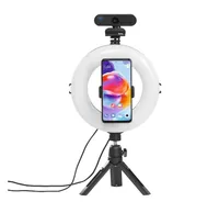 Hama Ringlicht SpotLight Smart 80 II - Farbtemperatur Kelvin: 5500 K - 2100 K - 3000 K - Lichtfarbe: Tageslichtweiss (Kaltweiss) - Neutralweiss - Warmweiss - Leuchtenfarbe: Schwarz