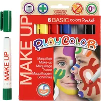 Eulenspiegel Schminkfarbe Stifte 6 Farben Basic - Set: Ja - Detailfarbe: Gelb - Rot - Grün - Weiss - Blau - Schwarz - Produktart Styling: Schminke