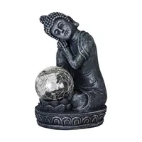 EGLO Leuchten Gartenlicht Solardekoration Buddha, 19.5 cm, Grau - Betriebsart: Solarbetrieb - Smart Home: Nicht kompatibel - Dimmbar: nicht dimmbar - Produkttyp: Dekolicht - Gartenleuchte - Lichtsensor (Dämmerung): Keine Angaben - Timerfunktion: Nein