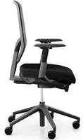 Giroflex Bürostuhl 68 mit Netzrücken und Armlehnen, Schwarz - Produkttyp: Bürostuhl - Material Bezug: Stoff - Armlehnen: Ja - Material Fuss: Aluminium - Rückenart: Netzrücken - Rollenart: Hartbodenrollen