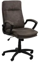 AC Design Bürostuhl Brad, mit Armlehnen und Bremsrollen, Anthrazit - Produkttyp: Bürostuhl - Material Bezug: Mikrofaser - Armlehnen: Ja - Material Fuss: Kunststoff - Rückenart: Polsterrücken - Rollenart: Hartbodenrollen