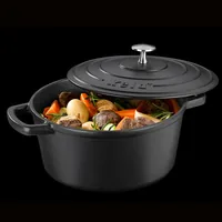 Kela Bräter Calido rund 24 cm, Schwarz - Material: Gusseisen - Topfart: Bräter - Kompatible Kochfelder: Backofen - Glaskeramik - Gas - Halogen - Induktion - Elektro - Antihaftbeschichtung: Nein - Detailfarbe: Schwarz - Spülmaschinenfest: Nein
