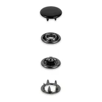 Prym Druckknöpfe Jersey 12 mm, Schwarz - Detailfarbe: Schwarz