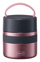 Lurch Thermo-Foodbehälter Iso-Pot 2.0 500 ml, - Material: Edelstahl - Eigenschaften: Wiederverwendbar - Zertifikate: Keine Zertifizierung - Fassungsvermögen: 0.5 l - Farbe: Schwarz - Rosa