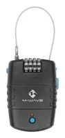 M-Wave Alarmschloss Lock 'N' Roll Alarm - Schlossart: Zahlenschloss - Länge: 500 mm - 730 mm - Schliesssystem: Zahlencode - Sportart: Velo - Farbe: Schwarz