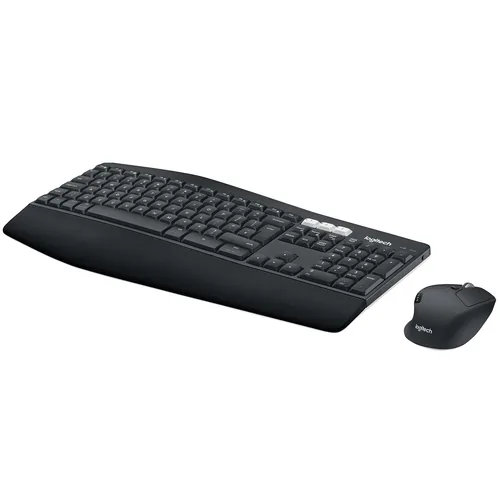 Logitech 920-008221 Tastatur Maus enthalten Universal RF Wireless + Bluetooth QWERTZ Deutsch Schwarz