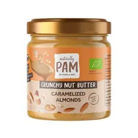 Naturally Pam Brotaufstrich Bio Crunchy Nut Butter Gebrannte Mandeln 200 g - Produkttyp: Nusscremen - Nährwertangabe pro: 100 g - Energiegehalt (in kj): 2484 KJ - Energiegehalt (in kcal): 600 Kcal - Fett: 48 g - Davon gesättigte Fettsäuren: 4.6 g