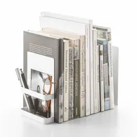 Yamazaki Buchstützen-Set Tower Weiss, 2-teilig - Detailfarbe: Weiss