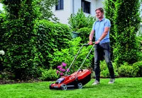 Einhell GE-CM 18/32 Li-Solo Marcher derrière un tracteur tondeuse Batterie Noir, Rouge