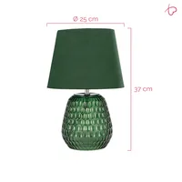 Pauleen Tischleuchte Crystal Velours 1x E14 Grün - Betriebsart: Netzbetrieb - Lampensockel: E14 - Smart Home: Nicht kompatibel - Zusätzliche Ausstattung: Keine - Anwendungsbereich: Indoor - Gesamtleistung: 40 W