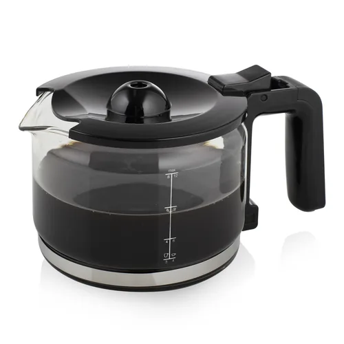Princess Filterkaffeemaschine Compact 12 Schwarz/Silber - Detailfarbe: Schwarz - Silber - Anzahl Tassen: 12 - Ausstattung: Anti-Rutsch-Füsse - Anti-Tropfsystem - Herausnehmbarer Filter - Kaffeekannenfunktion