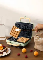 Create Waffeleisen Stone 3 in 1 Studio Pastelgrün - Leistung: 800 W - Anzahl pro Durchgang: 2 - Motiv: Würfel