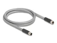 DELOCK M12 Kabel L-kodiert 5 Pin St r. gew. zu Bu PUR 1m