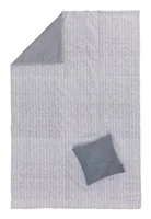 Urbanara Picknickdecke Ankisa 130 x 190 cm - Grüngrau / Weiss - Breite: 130 cm - Material: Baumwolle - Polyester - Nachhaltigkeit: Nicht angegeben - Länge: 190 cm - Sportart: Outdoor - Farbe: Grüngrau