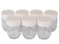 Moulinex Joghurtgläser 7 Stück, 0.15 l, Transparent - Produkttyp: Joghurtgläser - Materialtyp: Glas - Material: Glas - Detailfarbe: Transparent - Set: Ja - Verpackungseinheit: 7 Stück