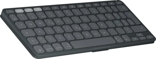 Logitech Tastatur Keys-To-Go 2 Apple Graphite - Tastatur Typ: Mobile - Tastaturlayout: QWERTZ (CH) - Tastatur Features: Hotkeys - Medientasten - Easy Switch - Keyboard Tasten: Chiclet (Notebook) - Detailfarbe: Graphit - Schwarz - Ziffernblock: Nein