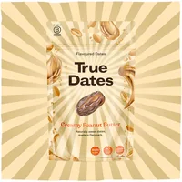 True Gum True Dates – Cremige Erdnussbutter 100g - Produkttyp: Datteln - Nährwertangabe pro: 100 g - Energiegehalt (in kj): 1401 KJ - Energiegehalt (in kcal): 331 Kcal - Fett: 2.8 g - Gesättigte Fettsäuren: 0.4 g