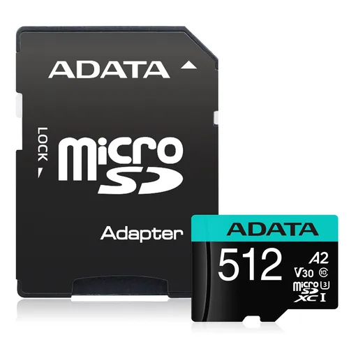 Premier Pro 512 GB microSDXC (UHS-I U3, Class 10, V30, A2)