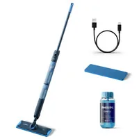 Philips 5000 series XV5113/01 stick vacuum/electric broom Elektrischer Mopp Akku Nass Beutellos Blau 2 Ah