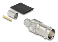 DELOCK BNC Buchse zum Crimpen RG-6 passend. schrumpfschlauch