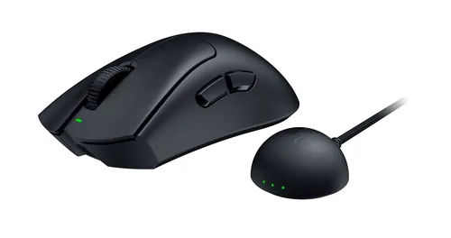 Razer Gaming-Maus DeathAdder V4 Pro - Bedienungsseite: Rechtshänder - Maus Features: Programmierbare DPI-Einstellung - Programmierbare Tasten - Scrollrad - Seitliche Zusatztasten - Detailfarbe: Schwarz - Gewicht: 56 g - Schnittstelle: USB-C - Maximale Emp
