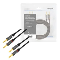 Logilink Lautsprecherkabel, 2x2.50 mm2 Bananenstecker 5m