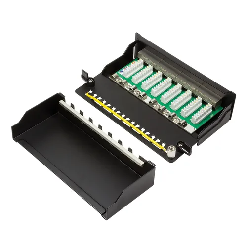 Logilink Patchpanel Cat.6A TischWand 8-port, Schwarz