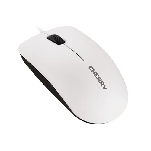 Cherry Maus MC 1000 Weiss - Maus-Typ: Business - Maus Features: Scrollrad - Bedienungsseite: Universal - Detailfarbe: Grau - Verbindungsart: Verkabelt - Schnittstelle: USB-A