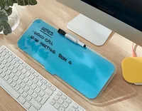 Leitz Glassboard Desktop-Memoboard Blau - Tafelart: Magnethaftendes Glassboard - Detailfarbe: Blau - Material: Sicherheitsglas - Rahmenmaterial: Keine Angabe - Stiftablage: Ja - Breite: 38 cm