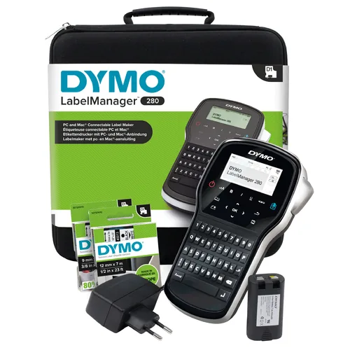 DYMO LabelManager 280 im praktischen KofferSoftCaseQwertz