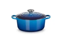 Le Creuset Signature Bräter rund 24 cm azure blue
