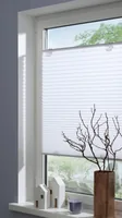 Gardinia Home Decor Solo Manual Solid Pleated shades White