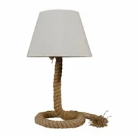 Näve Tischleuchte mit Textilschirm «Rope» 40 cm - Betriebsart: Netzbetrieb - Lampensockel: E27 - Farbtemperatur Kelvin: Je nach Leuchtmittel - Zusätzliche Ausstattung: Keine - Gesamtleistung: 40 W - Dimmbar: nicht dimmbar