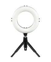 Hama Ringlicht SpotLight Smart 80 II - Farbtemperatur Kelvin: 5500 K - 2100 K - 3000 K - Lichtfarbe: Tageslichtweiss (Kaltweiss) - Neutralweiss - Warmweiss - Leuchtenfarbe: Schwarz