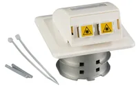 EFB FO Datendose UP, 2 SC-S Kupplungen OM3 mit Shutter, integrierter Spleihalter