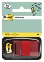 Post-It Index Flags, Medium, Red, 25.4 mm x 43.2 mm, 50 Flags/Dispenser, 1 Dispenser/Pack