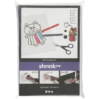 Creativ Company Schrumpffolie 20 x 30 cm, 100 Blatt, Transparent - Geeignet für Drucker: Keine Angaben - Detailfarbe: Transparent - Aussenanwendung: Nein - Selbstklebend: Nein - Folien Effekt: Transparent - Format: 20 x 30 cm