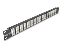 Delock Patchpanel Keystone 16 Port 1 HE 19 Rack - Montage: 19 Rack - Anzahl Ports: 16 - Patchpaneltyp: Keystone - Patchpanel Cat: Leerpanel