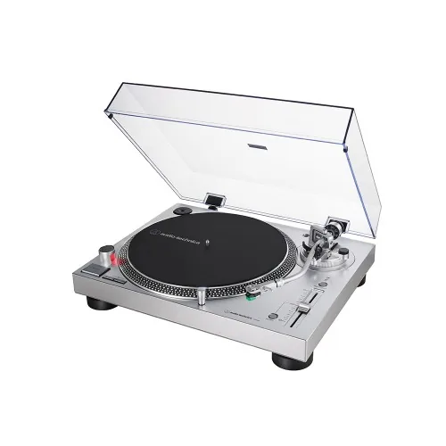 Audio-Technica AT-LP120X Direktangetriebener Plattenspieler, silber