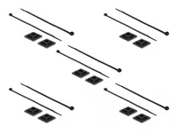 Befestigungssockel 25 x 25mm mit Kabelbinder L 300 x B 4,8mm