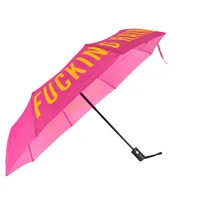 Trendform Fucking Rain Pink, Yellow Metal, Plastic Compact Rain umbrella