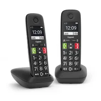 Gigaset E290 Duo - Großtastentelefon mit 2 Mobilteilen - schwarz