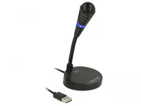 Delock USB Mikrofon mit Standfuß und Touch Mute Taste