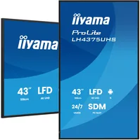 iiyama LH4375UHS-B2AG visualizzatore di messaggi Pannello piatto per segnaletica digitale 108 cm (42.5") LCD Wi-Fi 500 cd/m² 4K Ultra HD Nero Processore integrato Android 11 24/7