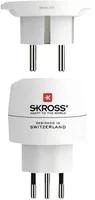 SKROSS Reiseadapter Combo World to CH + IT + BRA - Anzahl Pole: 3 - USB Ladeanschluss (Output): 0 - Adapter Dose: Australien - Brasilien - China - Europa - Frankreich - Italien - Japan - Schweiz - USA - Vereinigtes Königreich - Adapter Stecker: Brasilien 